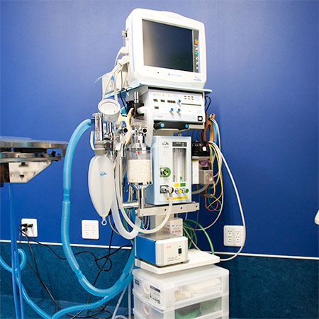 生体モニター、吸入麻酔器、人工呼吸器